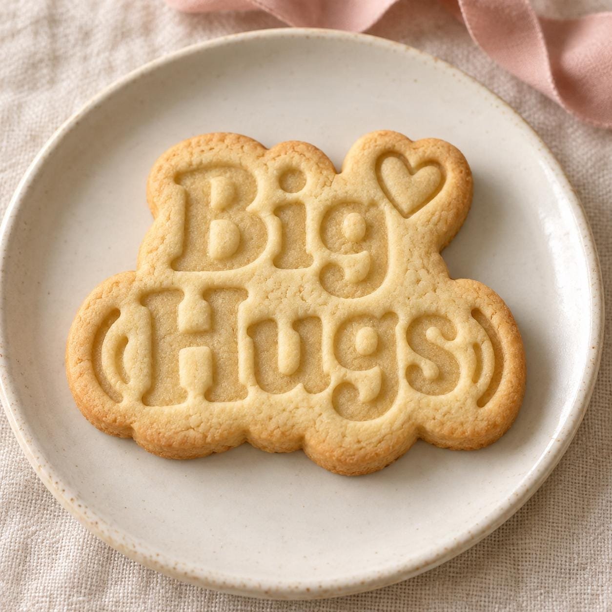 Big Hugs Cookie Cutter and Stamp Set, Personalized Heart Design, 3 Inch