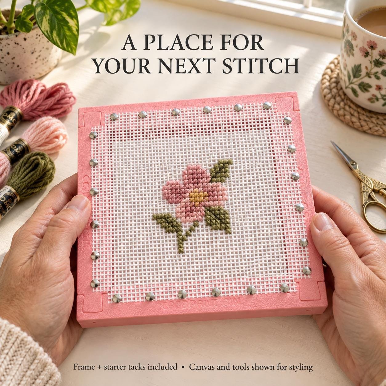 3D Printed Needlepoint Stretcher Bar Kit with Tacks, 4-Piece Frame, 4–10 Inch - Image 9