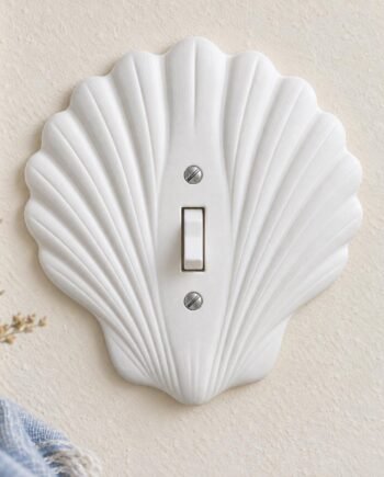 Seashell Switch Plate & Outlet Cover, Tidal Shell, Toggle, Rocker or Duplex