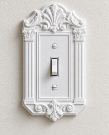 Victorian Light Switch and Outlet Cover, Ornate Column Wall Plate - Ashford Crest