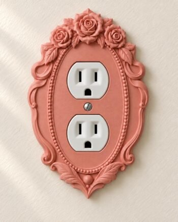Rose Light Switch or Outlet Cover, Victorian Floral Wall Plate, Rosecrest