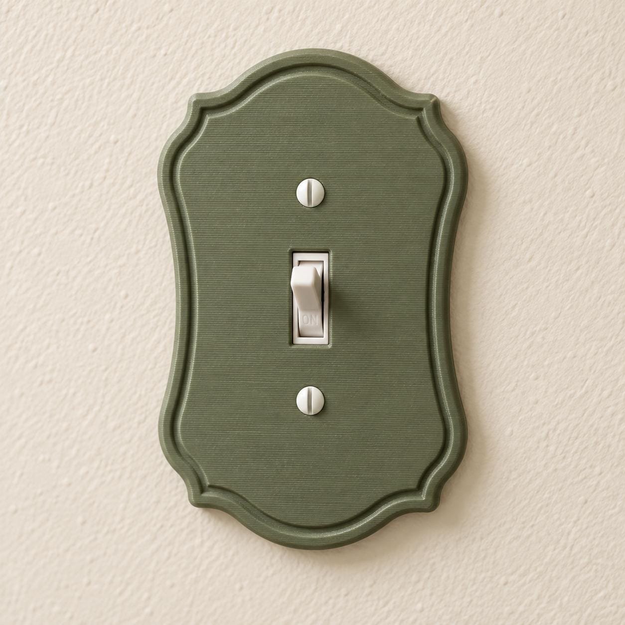 Victorian Light Switch and Outlet Cover, Simple Vintage Frame Wall Plate, Quiet Ogee