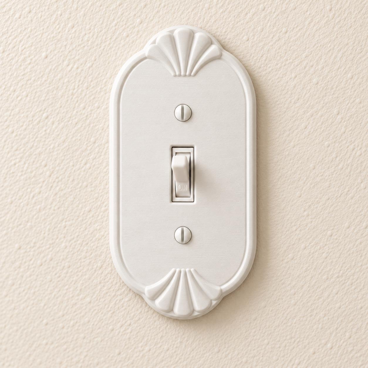 Seashell Light Switch or Outlet Cover, Coastal Vintage Wall Plate, Shell Crest - Image 2