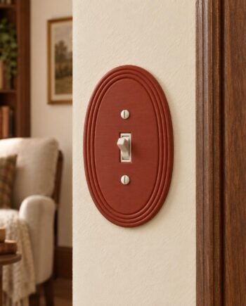 Oval Light Switch or Outlet Cover, Reeded Vintage Frame Wall Plate, Reed Oval