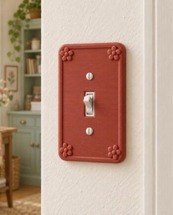 Daisy Light Switch or Outlet Cover, Floral Cottage Wall Plate, Corner Bloom