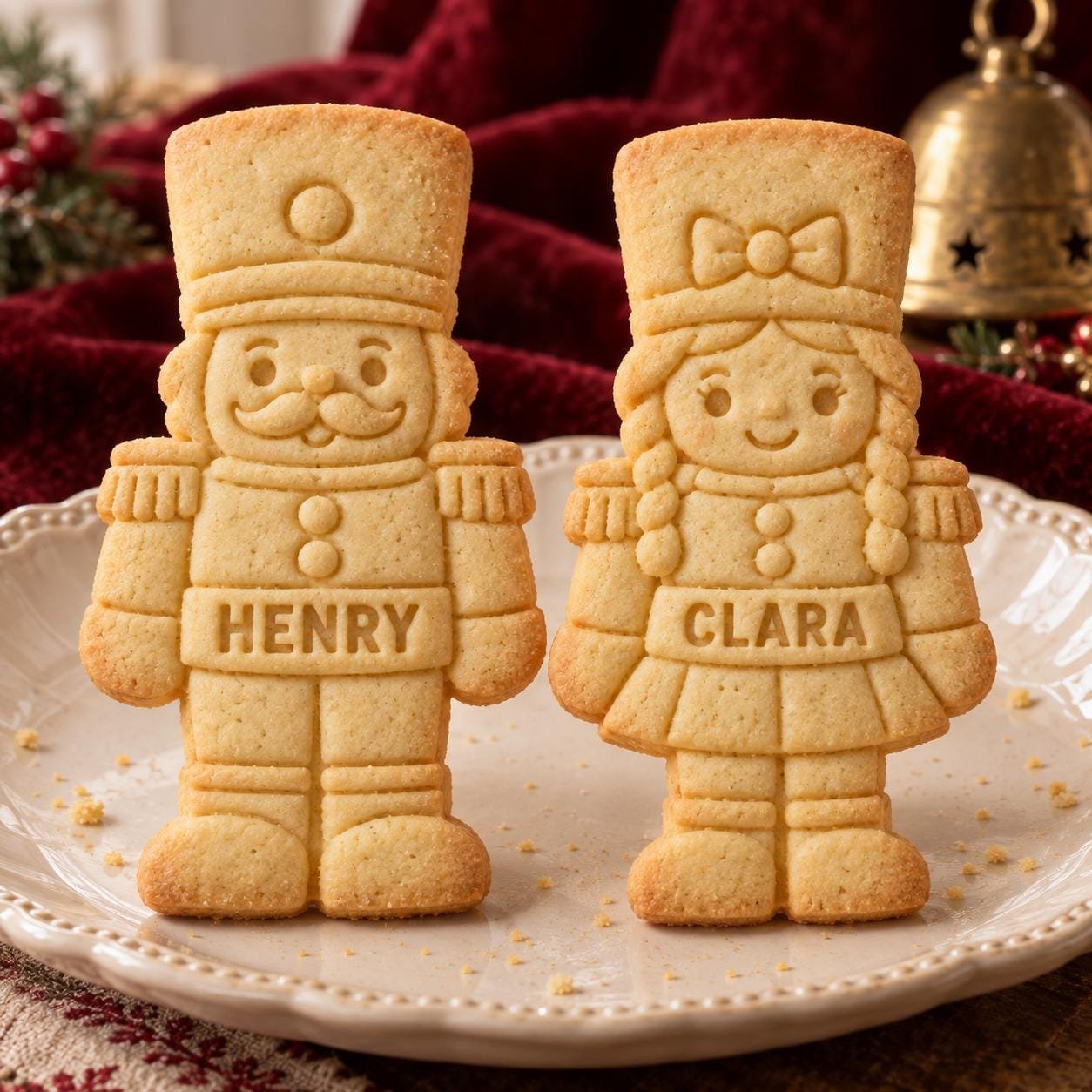Custom Nutcracker Cookie Cutter and Name Stamp, 3-Inch Christmas Soldier