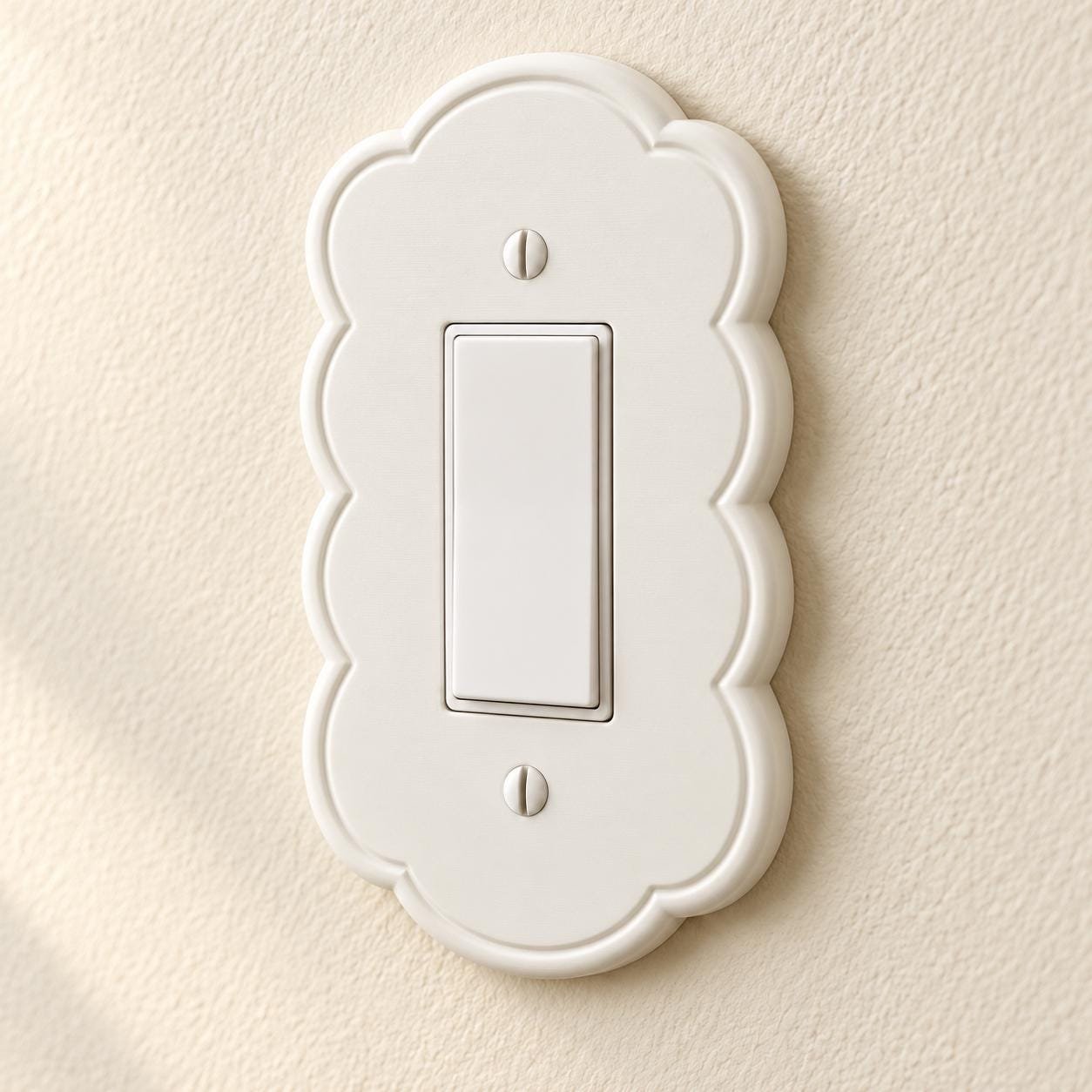 Scalloped Light Switch or Outlet Cover, Cottage Floral Wall Plate, Petal Arch - Image 2