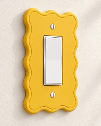 Wavy Light Switch or Outlet Cover, Scalloped Modern Wall Plate, Soft Wave