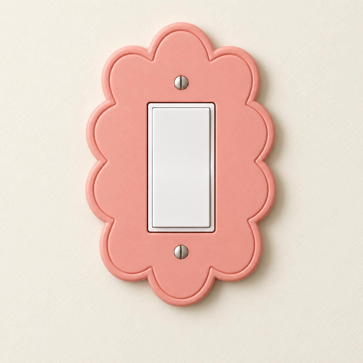 Floral Scalloped Light Switch or Outlet Cover, Cottage Wall Plate, Petal Halo - Image 2